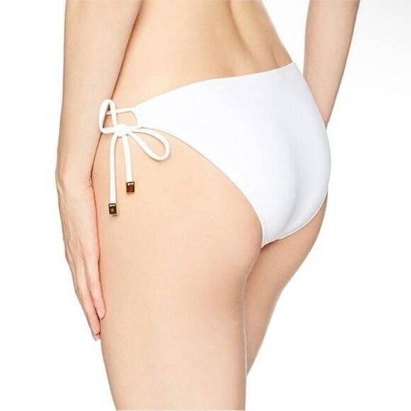Bleu Rod Beattie NWT Hole in One Side Tie Bikini Bottom in White Multi Size 12 - Picture 4 of 8